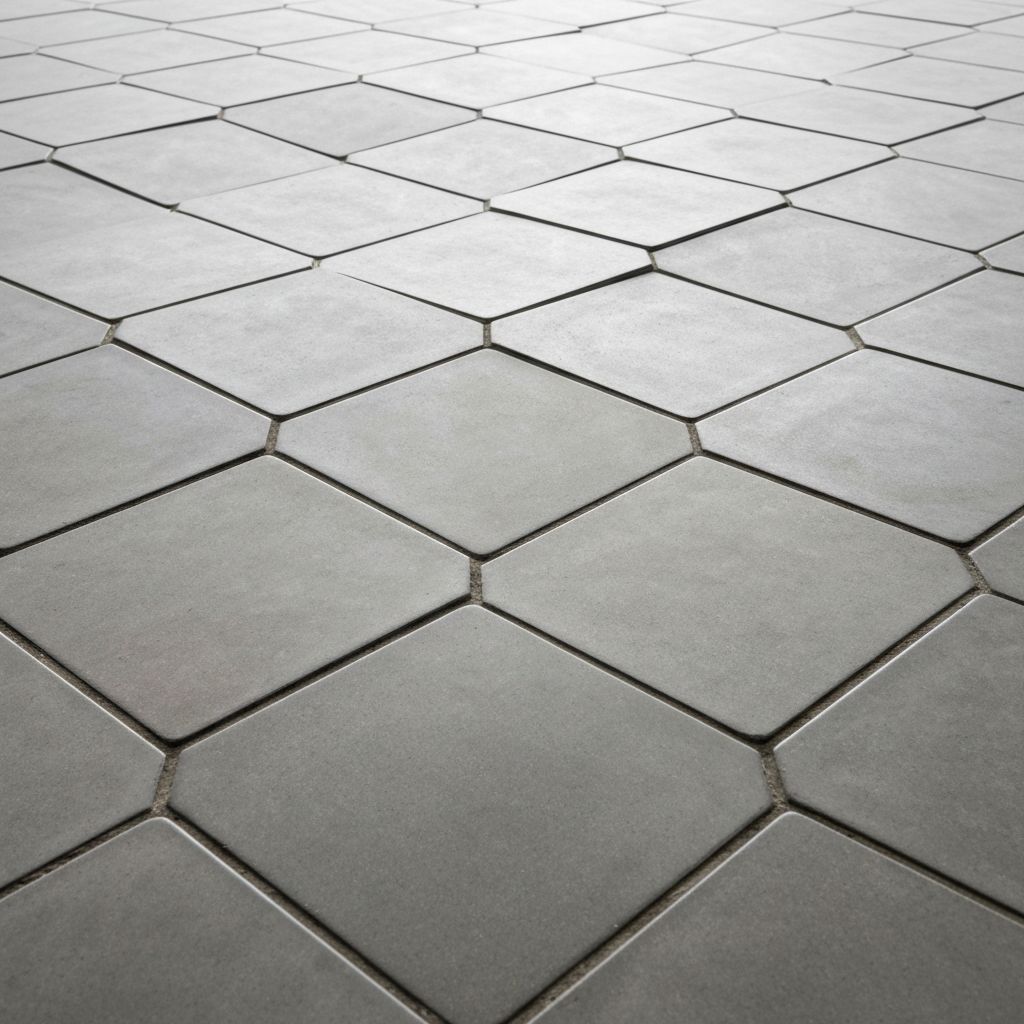 Hexagonal tile flooring detail